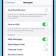 Screenshot of iMessage